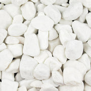 Polar White Spanish Marble Pebbles 20-50mm - 800kg Bulk Bag - Armstrong Cheshire