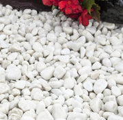 Polar White Spanish Marble Pebbles 20-50mm - 800kg Bulk Bag - Armstrong Cheshire