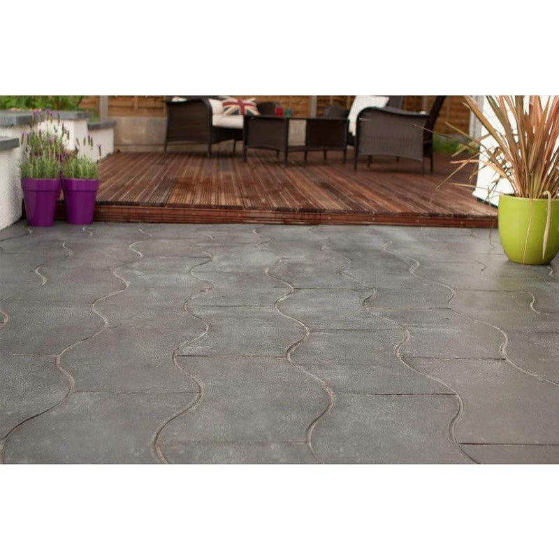 Prestbury Wave Concrete Paving Patio Kit 5.76m2 Portland Grey - Armstrong Cheshire