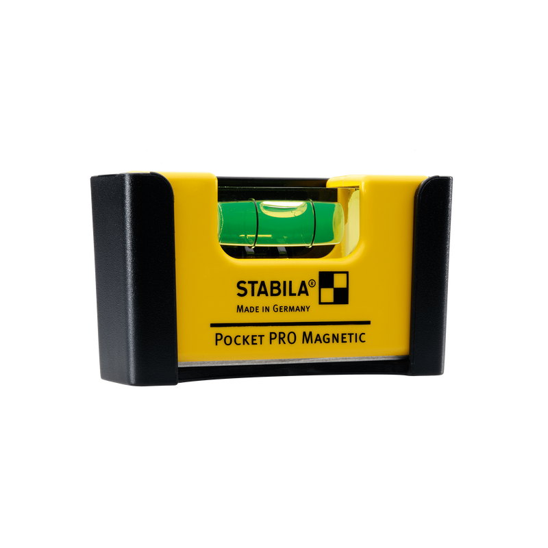 Stabila Magnetic Spirit Level Pocket Pro For Pros With Aluminium Housing V Grooved Surfaces And Rare Earth Magnets