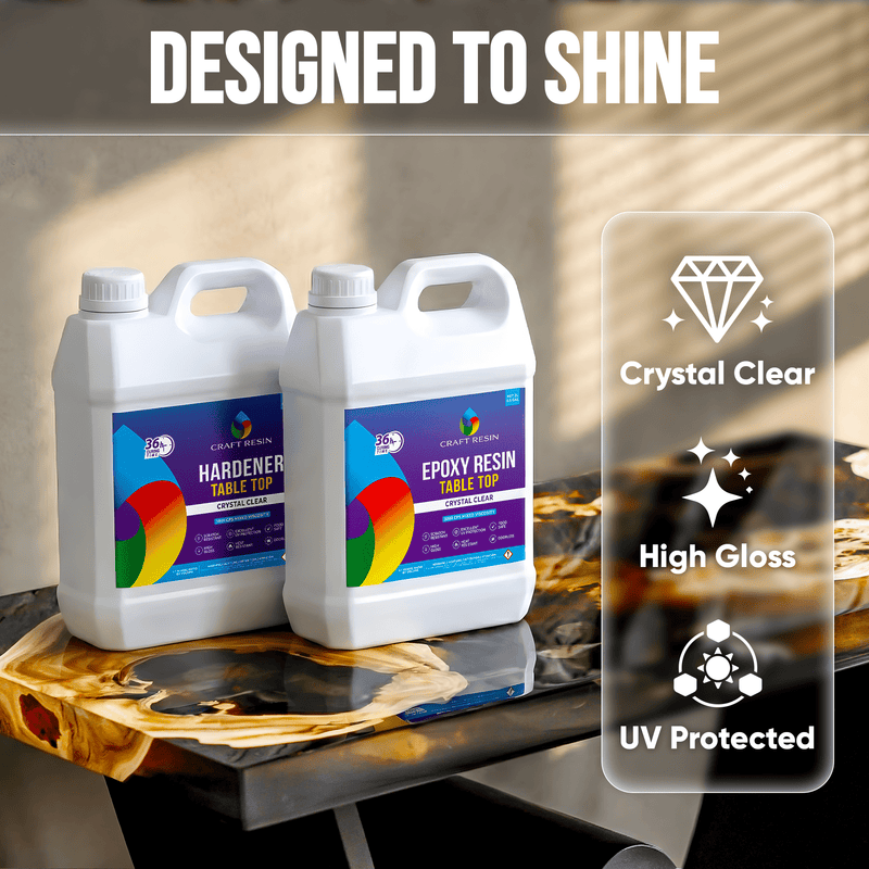 Table Top Epoxy Resin Kit - 4L (1:1) | Ultra-Clear, Self-Leveling, UV Resistant