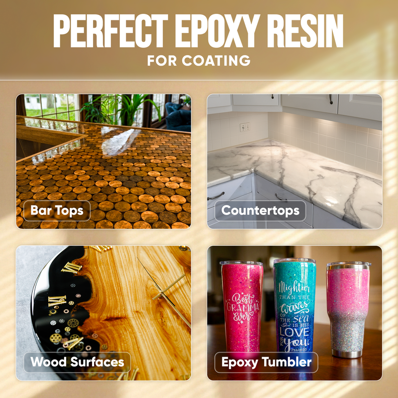 Table Top Epoxy Resin Kit - 8L (1:1) | Ultra-Clear, Self-Leveling, UV Resistant