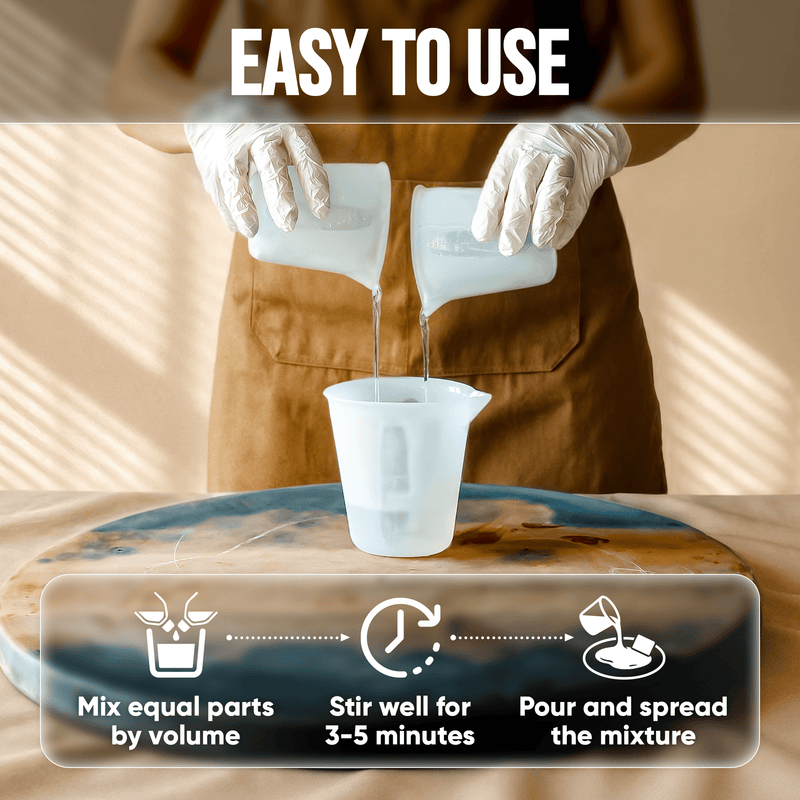Table Top Epoxy Resin Kit - 8L (1:1) | Ultra-Clear, Self-Leveling, UV Resistant