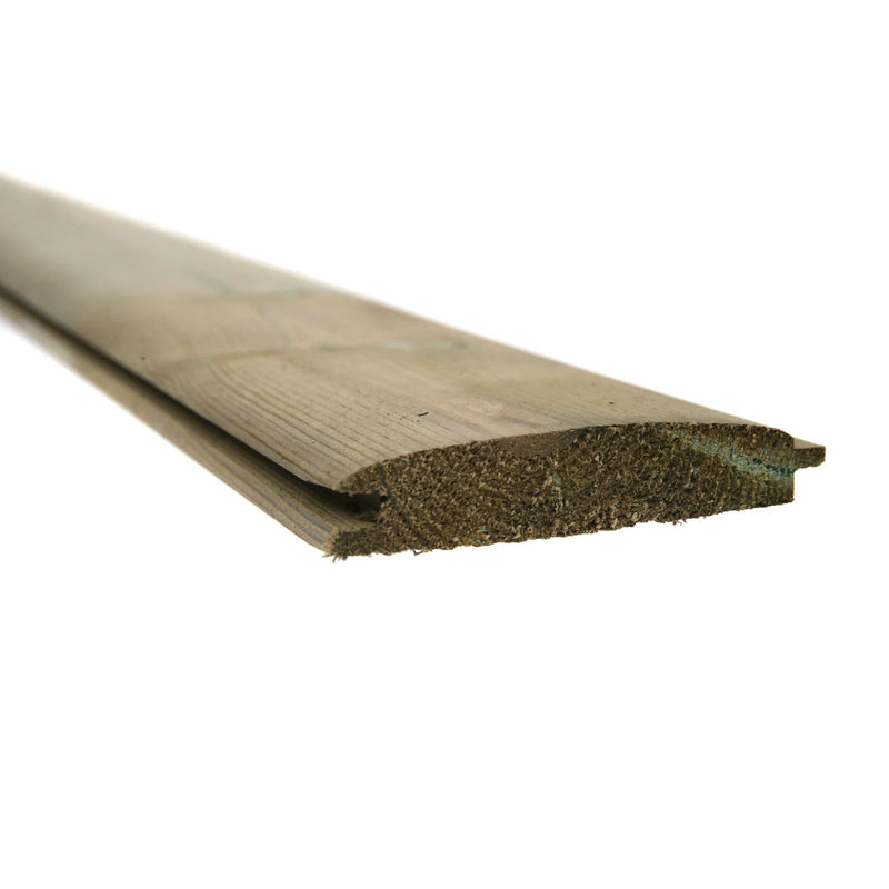 Tanalised LogLap Timber Cladding - 21mm x 88mm (3.5") Finished Size - Armstrong Cheshire
